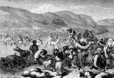 Merchants Crossing the Indus c1891. Creator: James Grant