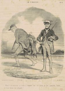 Merci! Ce monsieur m'invite a chasser ..., 19th century. Creator: Honore Daumier