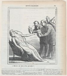 Merci; je sors d'en prendre!, 1871. Creator: Honore Daumier
