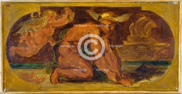 Mercure : Esquisse pour le salon de la Paix à l'Hôtel de Ville de Paris, between 1849 and 1852. Creator: Eugene Delacroix.