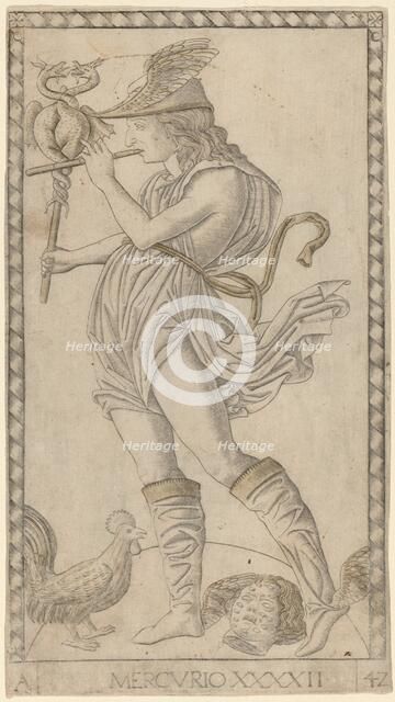 Mercurio (Mercury), c. 1465. Creator: Master of the E-Series Tarocchi.