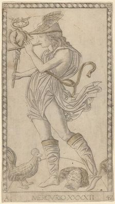 Mercurio (Mercury), c. 1465. Creator: Master of the E-Series Tarocchi