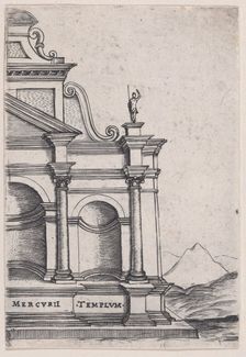 Mercurii Templum (Views of Ancient Roman Temples and Arches), 1535-40., 1535-40. Creator: Anon