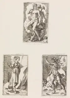 Mercurius, from Planets, plate 6, 1530-70. Creator: Giulio Bonasone