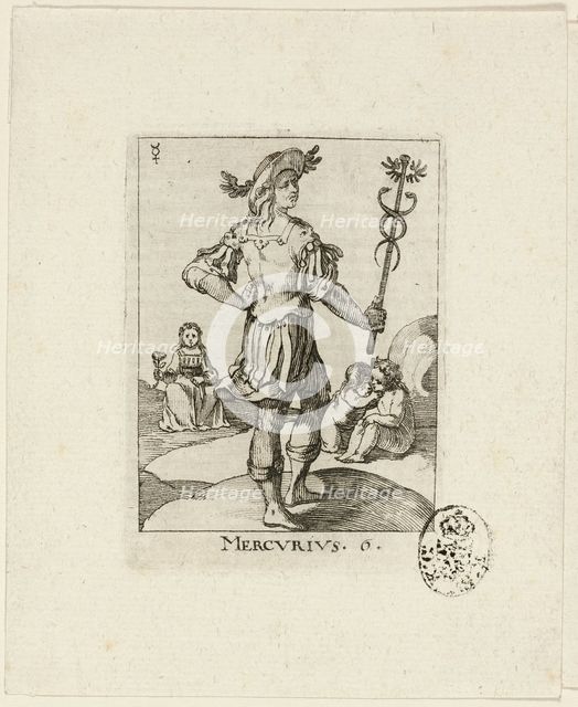 Mercurius, plate six from Der VII Planeten, n.d. Creator: Conrad Meyer.