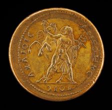 Mercury Taming Pegasus [reverse]. Creator: Giovanni da Cavino