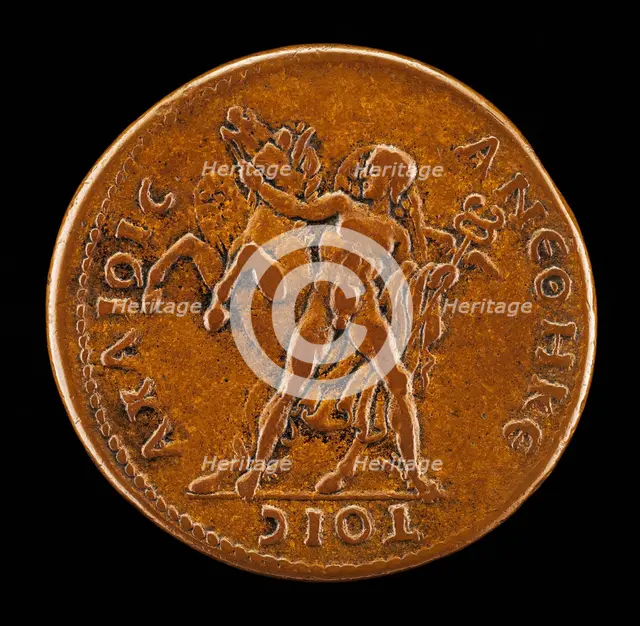 Mercury Taming Pegasus [reverse]. Creator: Giovanni da Cavino.