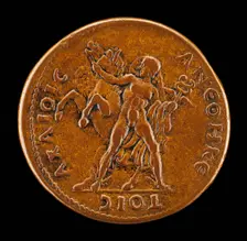 Mercury Taming Pegasus [reverse]. Creator: Giovanni da Cavino