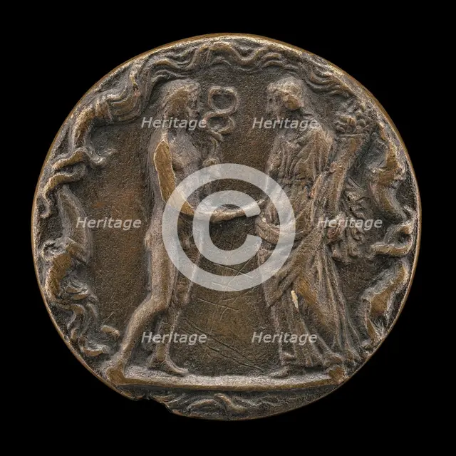 Mercury with a Female Figure [reverse], probably 1450/1503. Creator: Giovanni Candida.