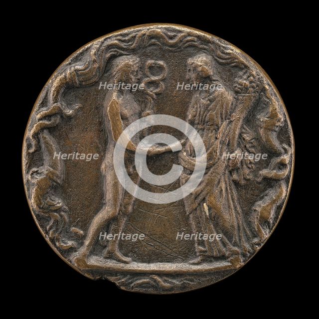 Mercury with a Female Figure [reverse], probably 1450/1503. Creator: Giovanni Candida.