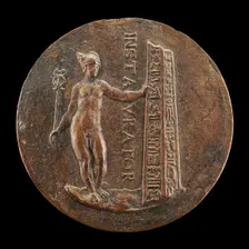 Mercury and a Broken Obelisk [reverse], c. 1545/1550. Creator: Unknown