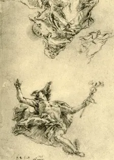 Mercury and Painting 1752-1753, (1928). Artist: Giovanni Battista Tiepolo