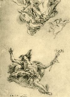 Mercury and Painting 1752-1753, (1928). Artist: Giovanni Battista Tiepolo