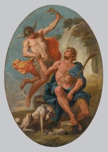 Mercury and Paris, 1730-1750. Creator: Johann Heinrich Schonfeld