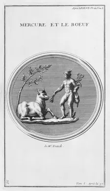 Mercury and the Ox 1757. Artist: Bernard de Montfaucon