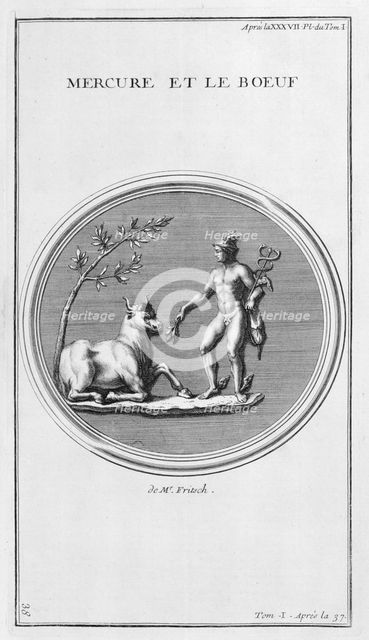'Mercury and the Ox', 1757. Artist: Bernard de Montfaucon