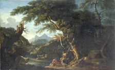 Mercury and the woodman 1635-1673. Artist: Salvator Rosa