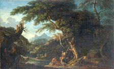 Mercury and the woodman 1635-1673. Creator: Salvator Rosa