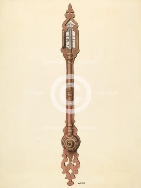 Mercury Barometer, c. 1940. Creator: Ray Price.