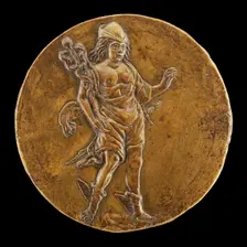Mercury Carrying a Caduceus [reverse]. Creator: Unknown