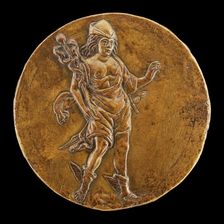 Mercury Carrying a Caduceus [reverse]. Creator: Unknown