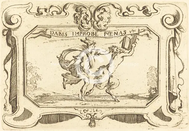 Mercury Chasing a Satyr Holding a Book. Creator: Stefano della Bella.