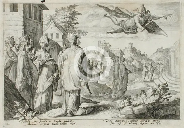 Mercury Enamored of Herse, Daughter of Cecrops, published 1590. Creator: Hendrik Goltzius.