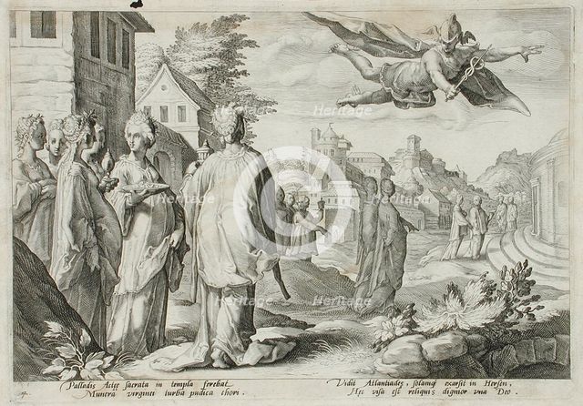 Mercury Enamored of Herse, Daughter of Cecrops, published 1590. Creator: Hendrik Goltzius.