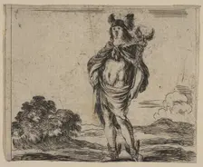 Mercury, from Game of Mythology (Jeu de la Mythologie), 1644. Creator: Stefano della Bella