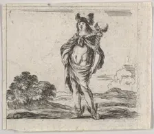 Mercury, from Game of Mythology (Jeu de la Mythologie), 1644. Creator: Stefano della Bella