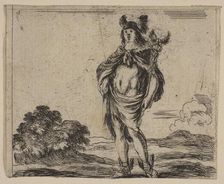 Mercury, from Game of Mythology (Jeu de la Mythologie), 1644. Creator: Stefano della Bella