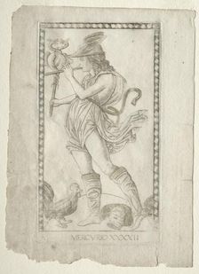 Mercury (from the Tarocchi, series A: Firmaments of the Universe, #42), before 1467. Creator: Master of the E-Series Tarocchi (Italian, 15th century)