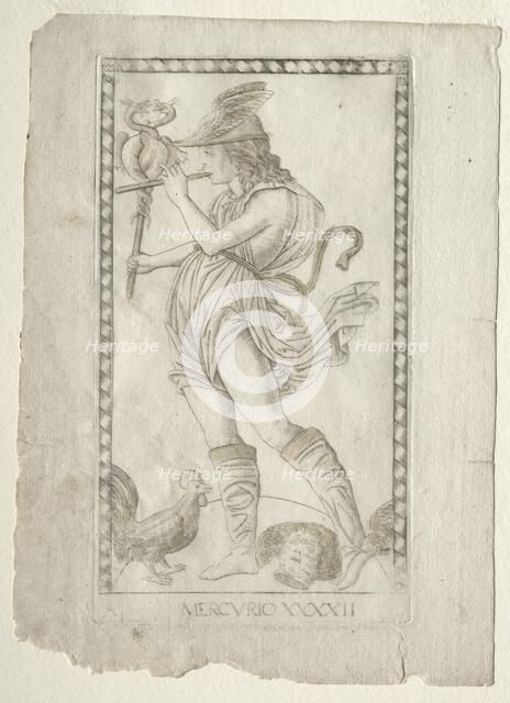 Mercury (from the Tarocchi, series A: Firmaments of the Universe, #42), before 1467. Creator: Master of the E-Series Tarocchi (Italian, 15th century).