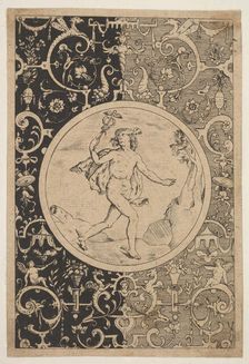 Mercury in a Decorative Frame with Grotesques, ca. 1600-1630 . Creator: Unknown