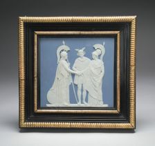 Mercury Joining the Hands of Britain and France, Burslem, 1787/90. Creator: Wedgwood