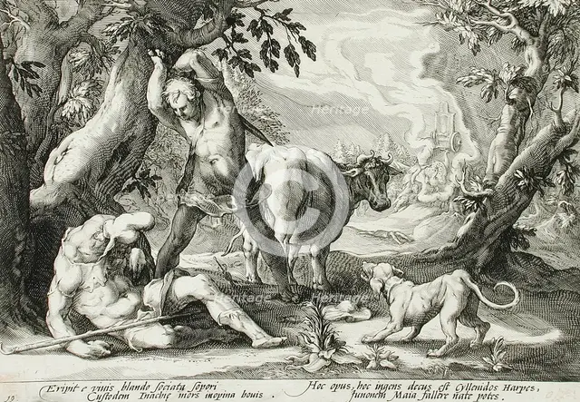 Mercury Killing Argus, published 1589. Creator: Hendrik Goltzius.