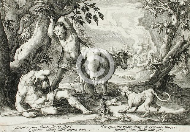 Mercury Killing Argus, published 1589. Creator: Hendrik Goltzius.
