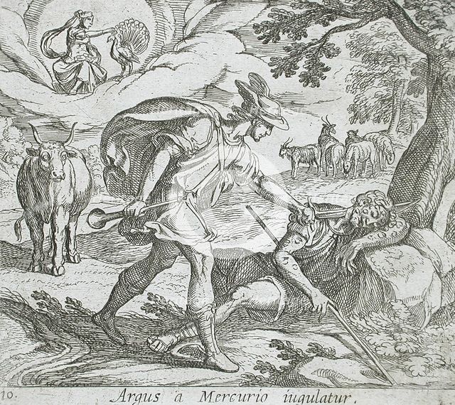 Mercury Killing Argus, published 1606. Creators: Antonio Tempesta, Wilhelm Janson.