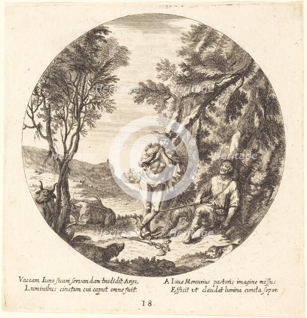 Mercury Lulling Argos to Sleep, 1665. Creator: Georg Andreas Wolfgang.