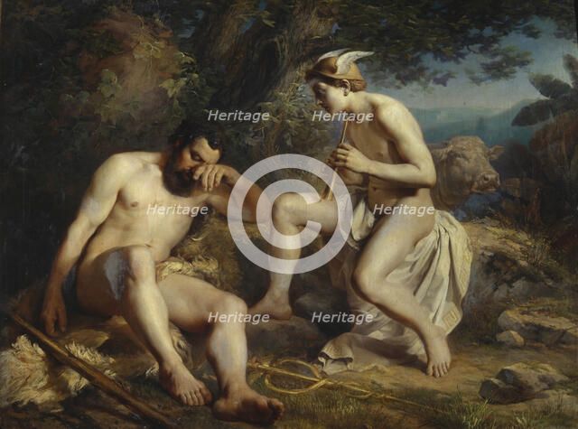 Mercury Lulling Argus to Sleep, 1864. Artist: Koshelev, Nikolai Andreyevich (1840-1918)