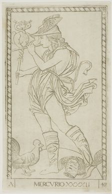 Mercury, plate 42 from Planets and Spheres, c.1465. Creator: Unknown