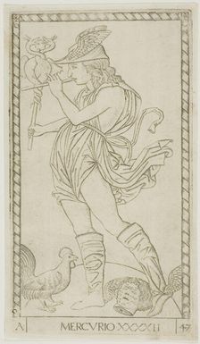 Mercury, plate 42 from Planets and Spheres, c.1465. Creator: Unknown