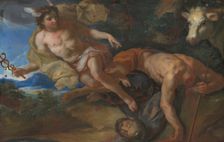 Mercury rescues the disguised Io after beheading Argus, c. 1690/95. Creator: Johann Michael Rottmayr