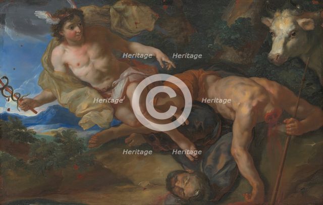 Mercury rescues the disguised Io after beheading Argus, c. 1690/95. Creator: Johann Michael Rottmayr.