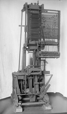 Mergenthaler, Ottmar, 2nd Linotype Machine with Band, Invented By Him; 3rd Design He..., 1917. Creator: Harris & Ewing