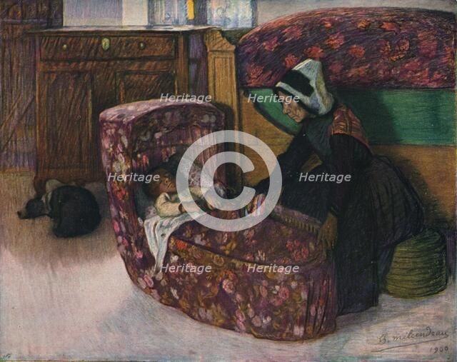 'Mere Et Enfant, Interieur Vendeen', 1900. Artist: Charles Milcendeau.