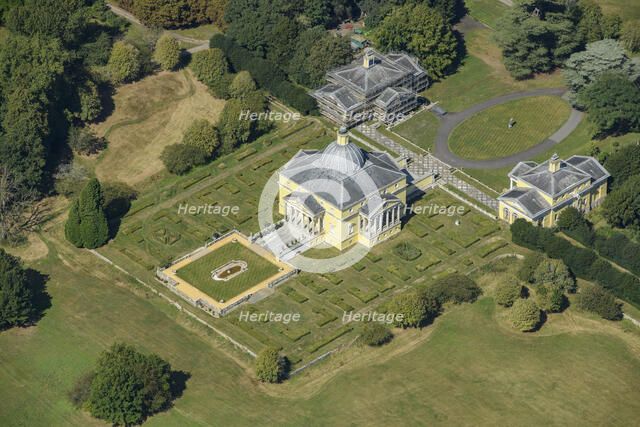Mereworth Castle, an eighteenth century Palladian villa house, Kent, 2024. Creator: Damian Grady.