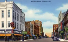 Meridian Street, Anderson, Indiana, USA, 1940