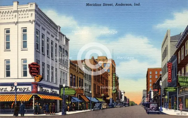 Meridian Street, Anderson, Indiana, USA, 1940. Artist: Unknown