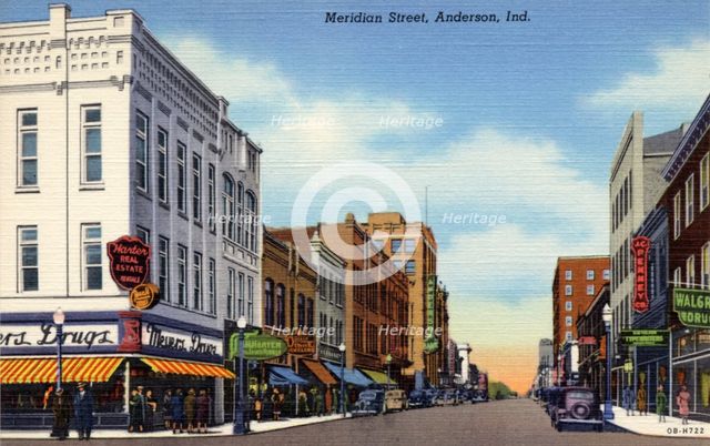 Meridian Street, Anderson, Indiana, USA, 1940. Artist: Unknown